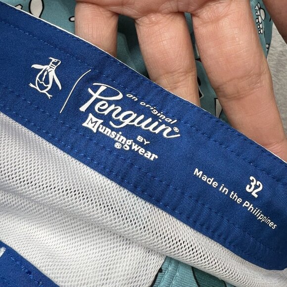 Penguin Swim Trunk Men’s 32 Bowling Pin Novelty Printed Beach Swim Shorts - Picture 3 of 11